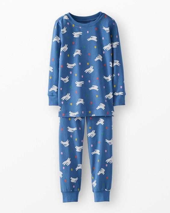 Toddler Easter HannaSoft™ Stretch Pajama Set in Bunny Hop - Size 3 by Hanna Andersson | Hanna Andersson