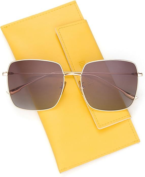 Super Oversized Square Sunglasses for Women with Polarized Lens | Amazon (US)