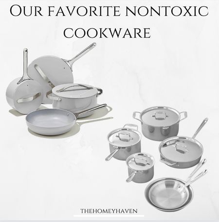 Stainless steel pots and pans and well as our caraway products are our favorite less toxic way to cook!

Nontoxic living 
Clean eating 
Home 
Home decor 
Kitchen 
Family 
Nonstick pan 
Bridal shower gift
Bridal shower
Bridal shower registry



#LTKGiftGuide #LTKHome #LTKFamily