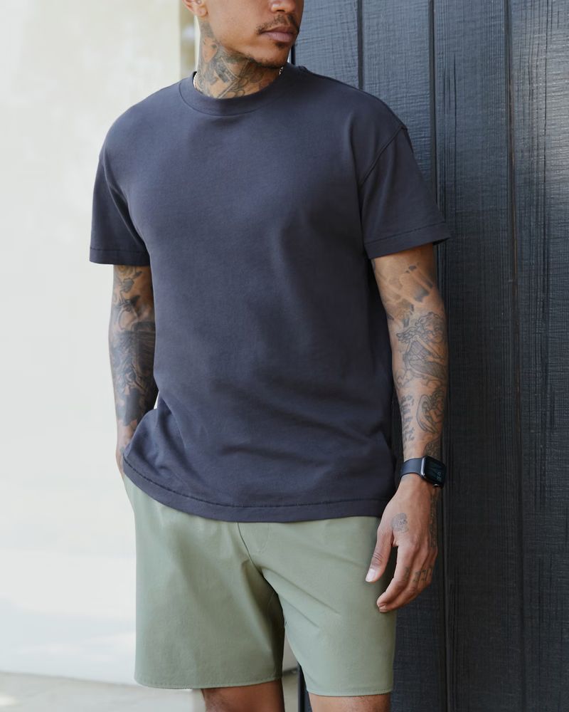 Essential Relaxed Crew Tee | Abercrombie & Fitch (US)