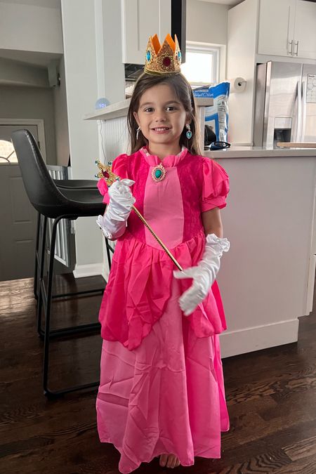 Princess peach Halloween costume for kids! Runs true to size from Amazon. Under $30 
Halloween
Kids costume
Girls costume 

#LTKfindsunder100 #LTKSeasonal #LTKHalloween