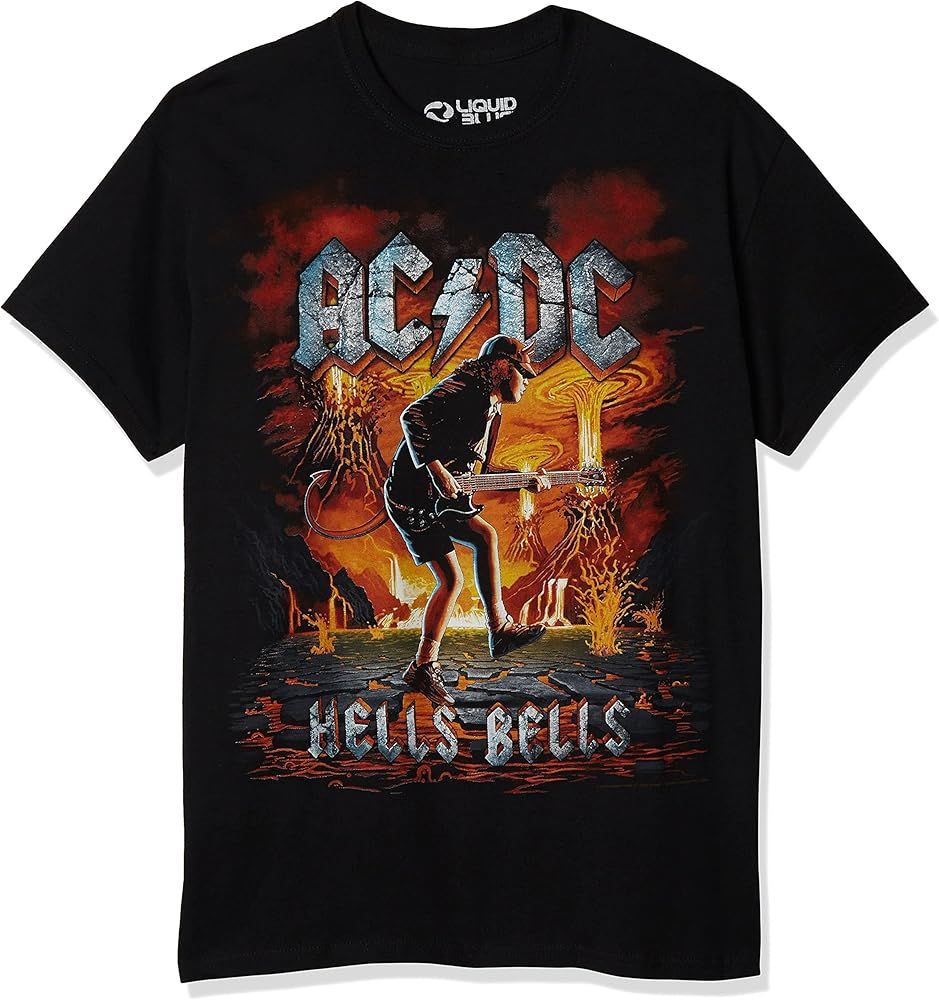 Liquid Blue Ac/Dc Rock Eruption Short Sleeve T-Shirt | Amazon (US)