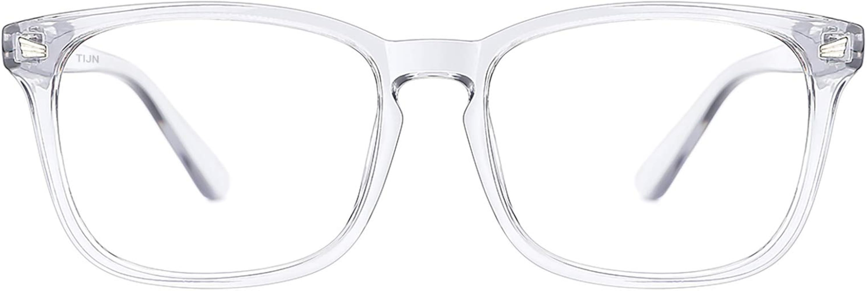 TIJN Blue Light Blocking Glasses for Women Men Clear Frame Square Nerd Eyeglasses Anti Blue Ray C... | Amazon (US)