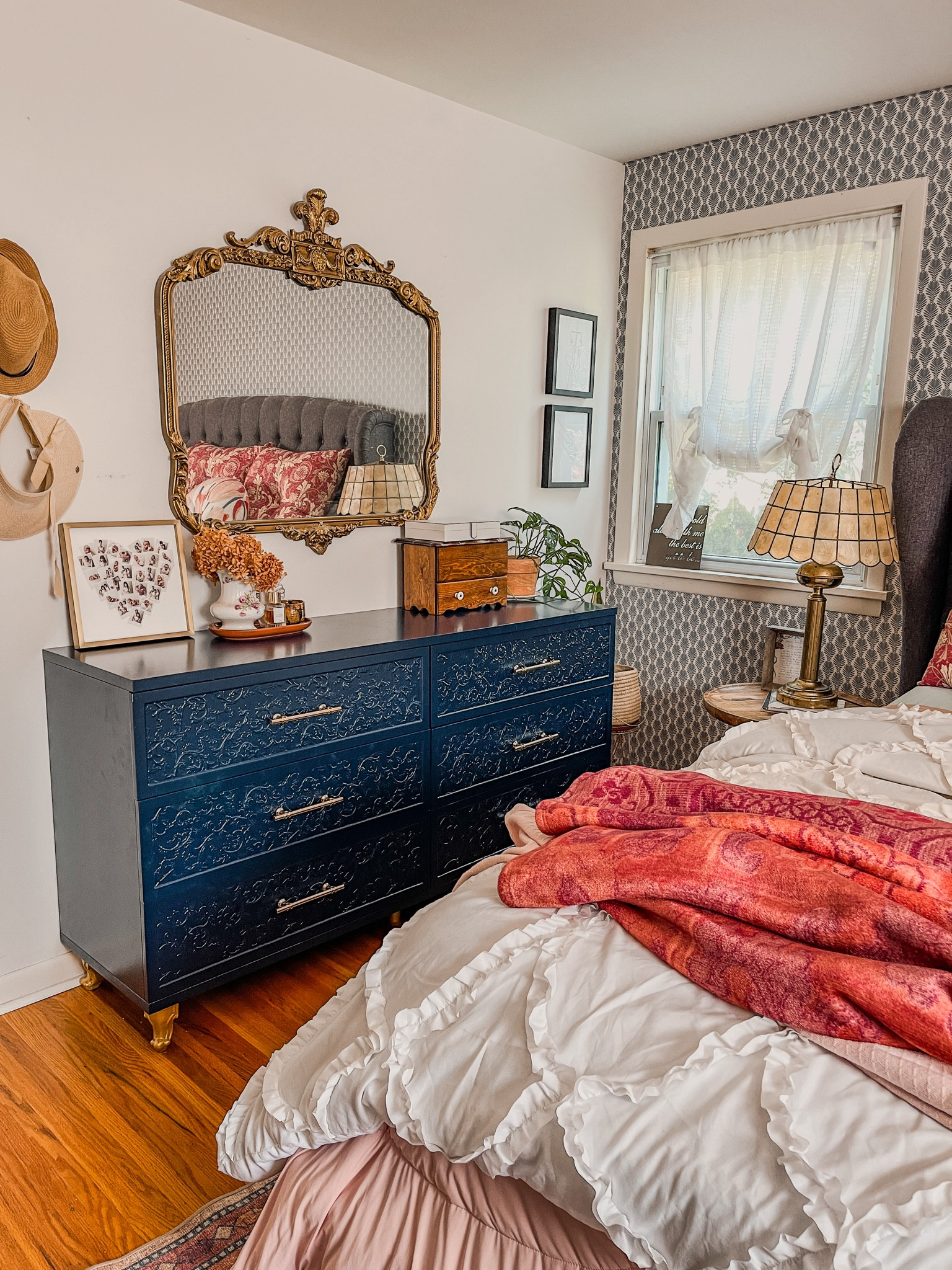 This dresser has so many pretty details on the drawers and the gold hardware. Fits perfectly in with our bedroom decor



#LTKFindsUnder100 #LTKStyleTip #LTKHome