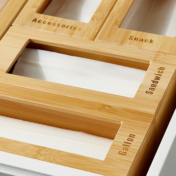 The Container Store Bamboo Plastic Bag Organizer Set of 5 | The Container Store