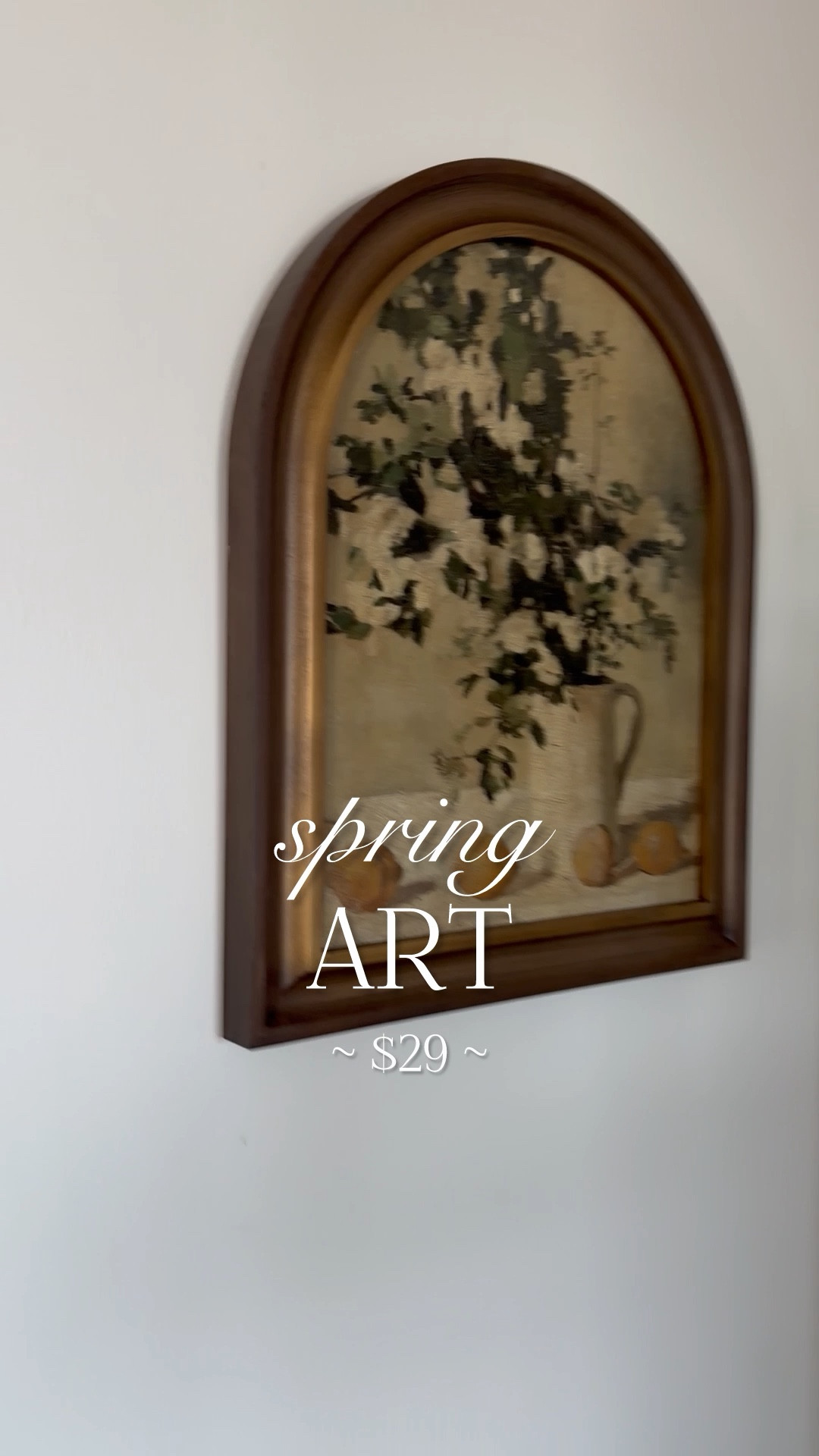 I found this pretty, spring art for $29! Love the arched frame and muted colors  

#LTKvlog #LTKHome #LTKSeasonal