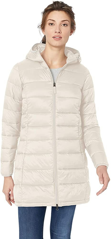 Women's Fashion Lightweight Long-Sleeve Full-Zip Water-Resistant Packable Hooded Puffer Coat | Amazon (US)