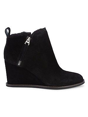 Gili Faux Fur Lined Suede Wedge Booties | Saks Fifth Avenue OFF 5TH