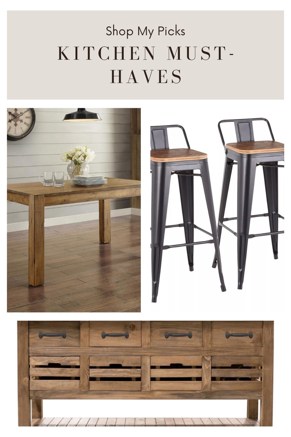 Our new home kitchen is finally coming together! These are the gadgets + furniture pieces that keep this family of five (yes, with teens) running smoothly. Shop my kitchen must-haves below  