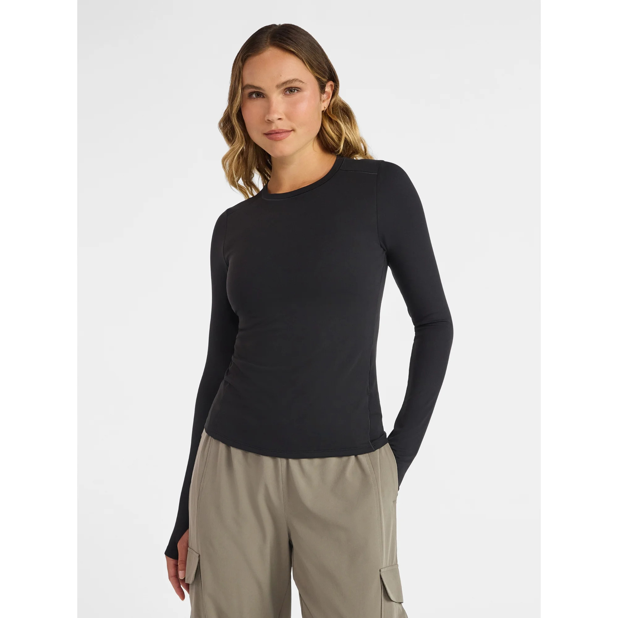 Avia Women's and Women’s Plus SoftSculpt Tee with Long Sleeves, Sizes XS-4X | Walmart (US)