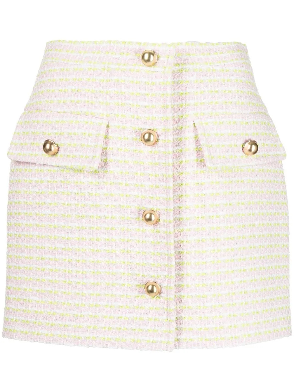 pushBUTTON button-up mini skirt - Pink | Farfetch Global