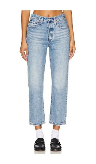 LEVI'S 501 Crop Lightweight Straight in Denim-Light. | Revolve Clothing (Global)