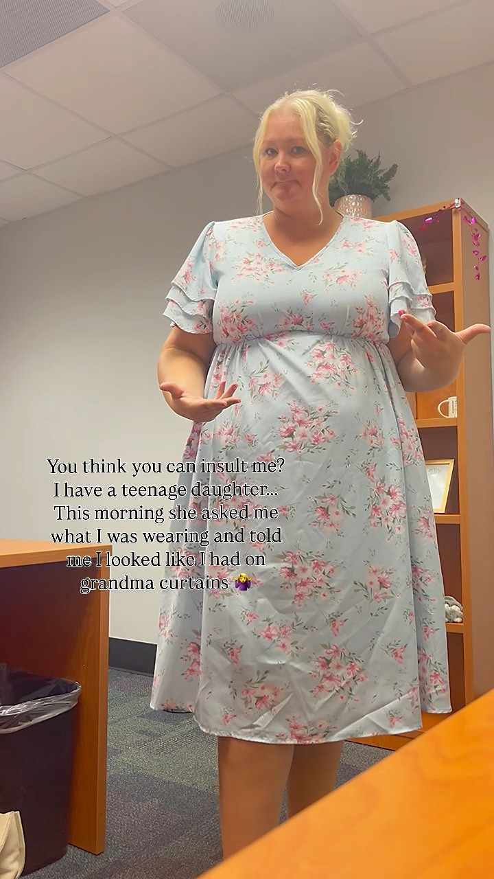 And now I can’t unsee it. 👵🏼 She has no filter and very strong opinions which is wonderful until I’m on the receiving end lol!  And if you have a teenager you can probably relate, I’m a cringy millennial 🤷‍♀️🫣 But it builds character - I am one confident queen because I am *mostly* unphased by her brutal honesty 
Just do you babes! 
Xoxo
Allie 

#LTKWorkwear #LTKPlusSize #LTKFindsUnder50