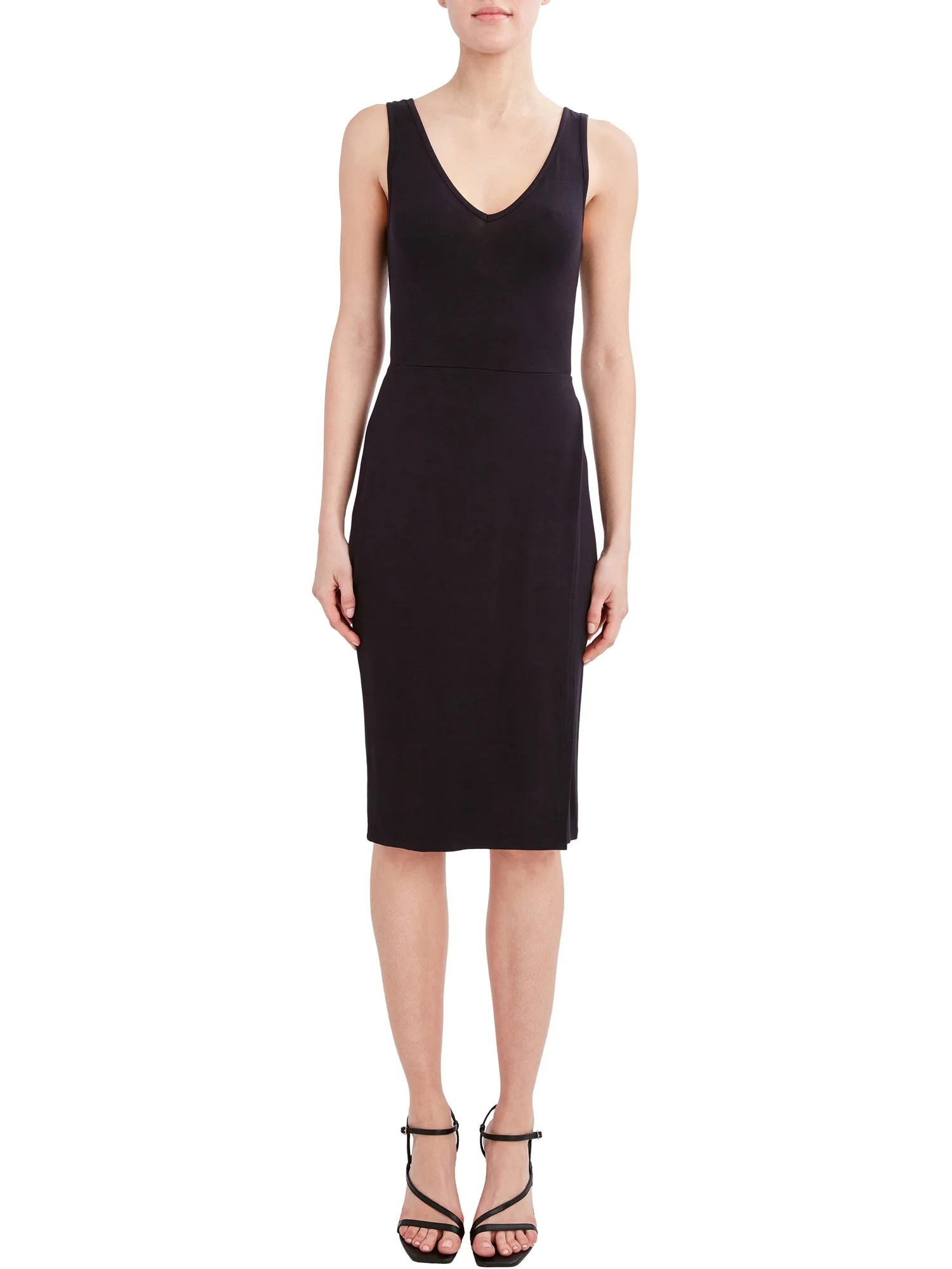 BCBG Paris Women's V-Neck Jersey Midi Dress | Walmart (US)