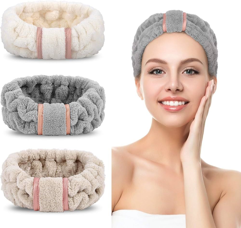 DOOBO 3 Pack Spa Headbands Microfiber SkinCare Face Wash Headband Facial Headband Makeup Towel He... | Amazon (US)