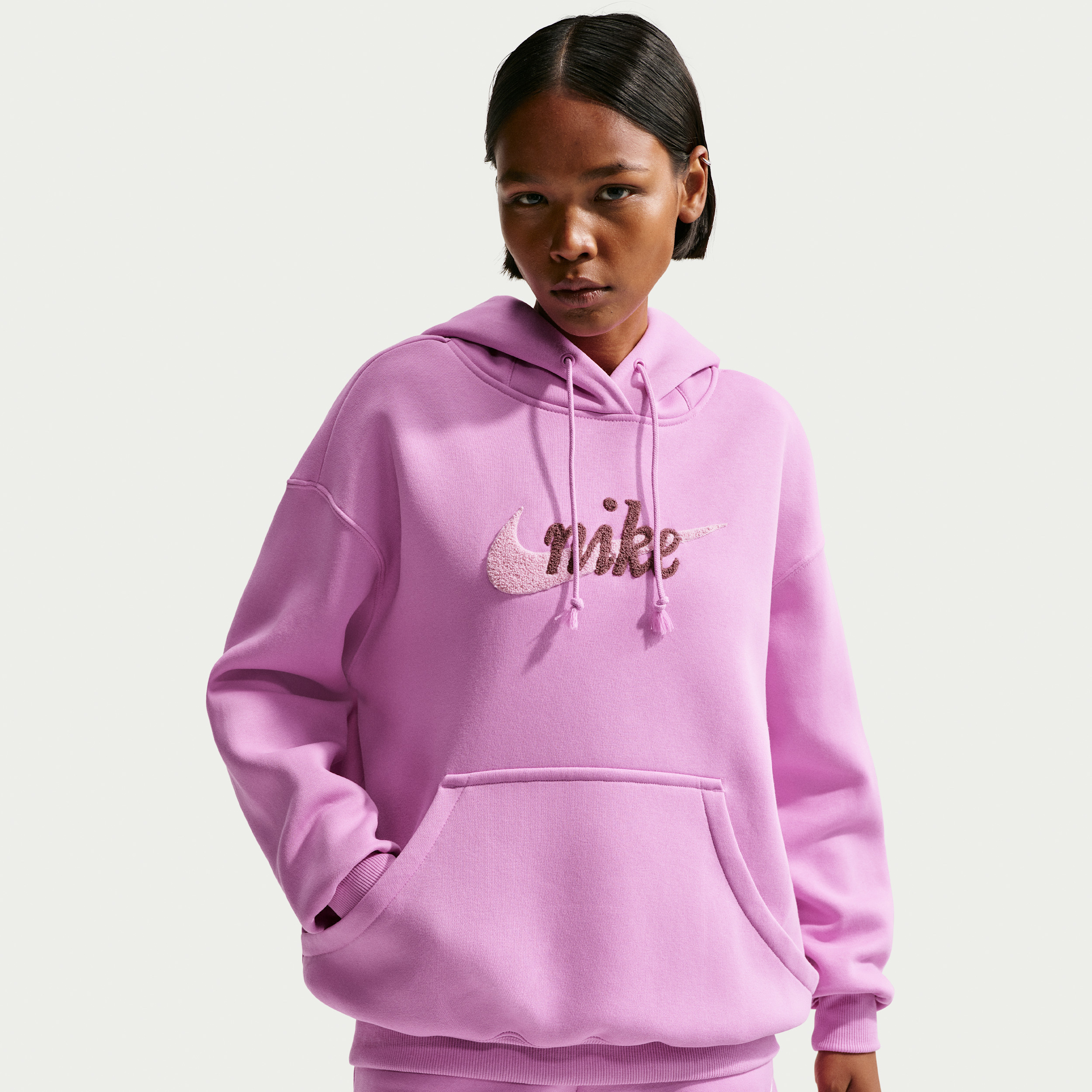 Women's Nike Sportswear Phoenix Fleece Oversized Logo Hoodie in Purple | IM9643-503 | Nike (US)