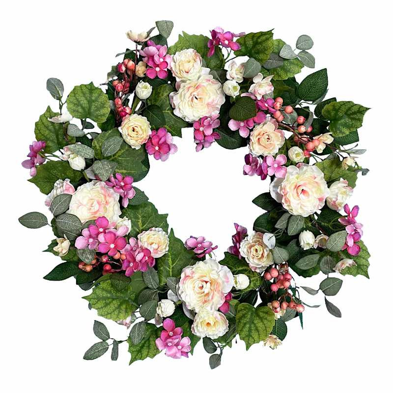 Peony & Wildflower Wreath, 24" | At Home