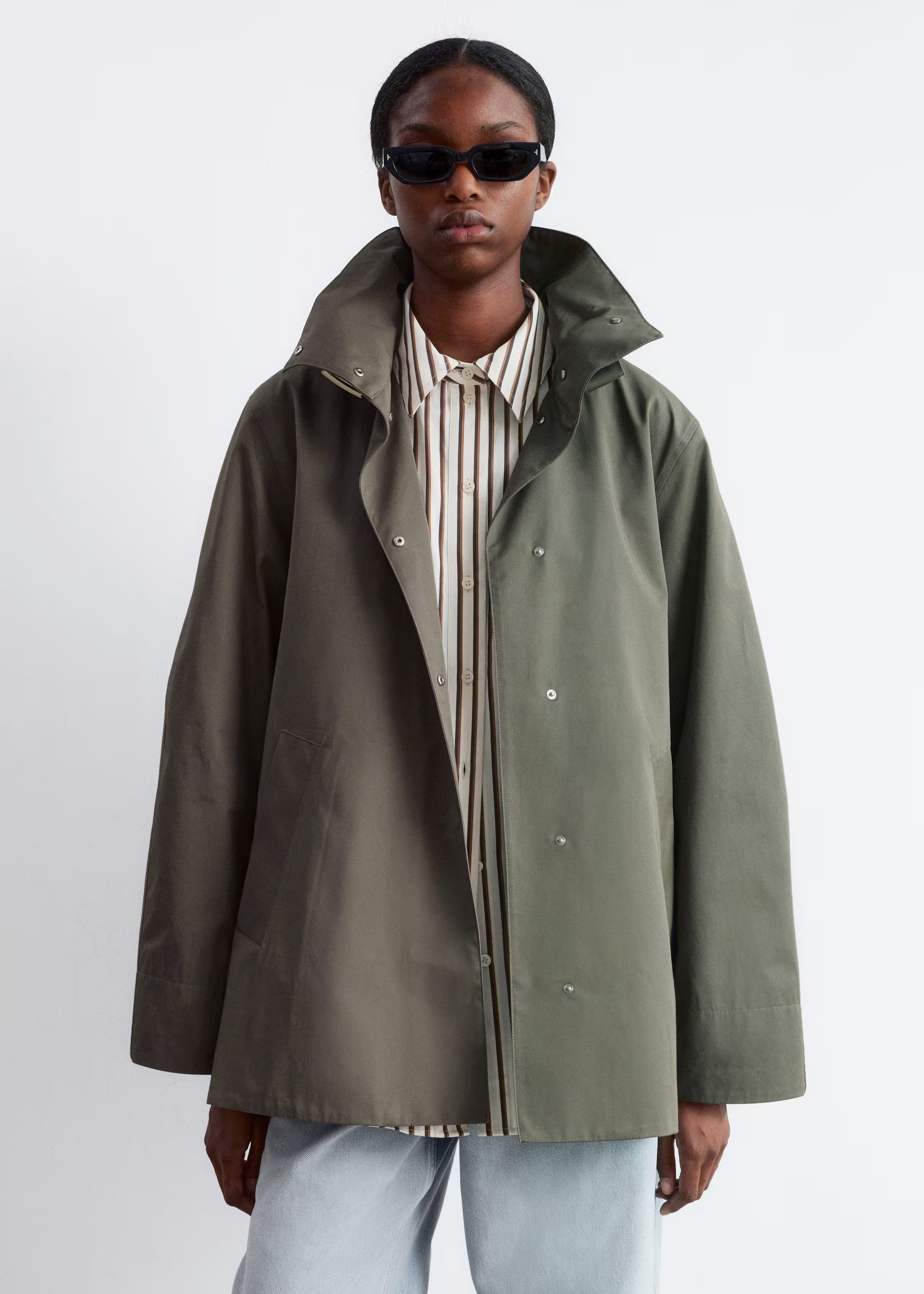 A-line Funnel-Neck Jacket | & Other Stories UK