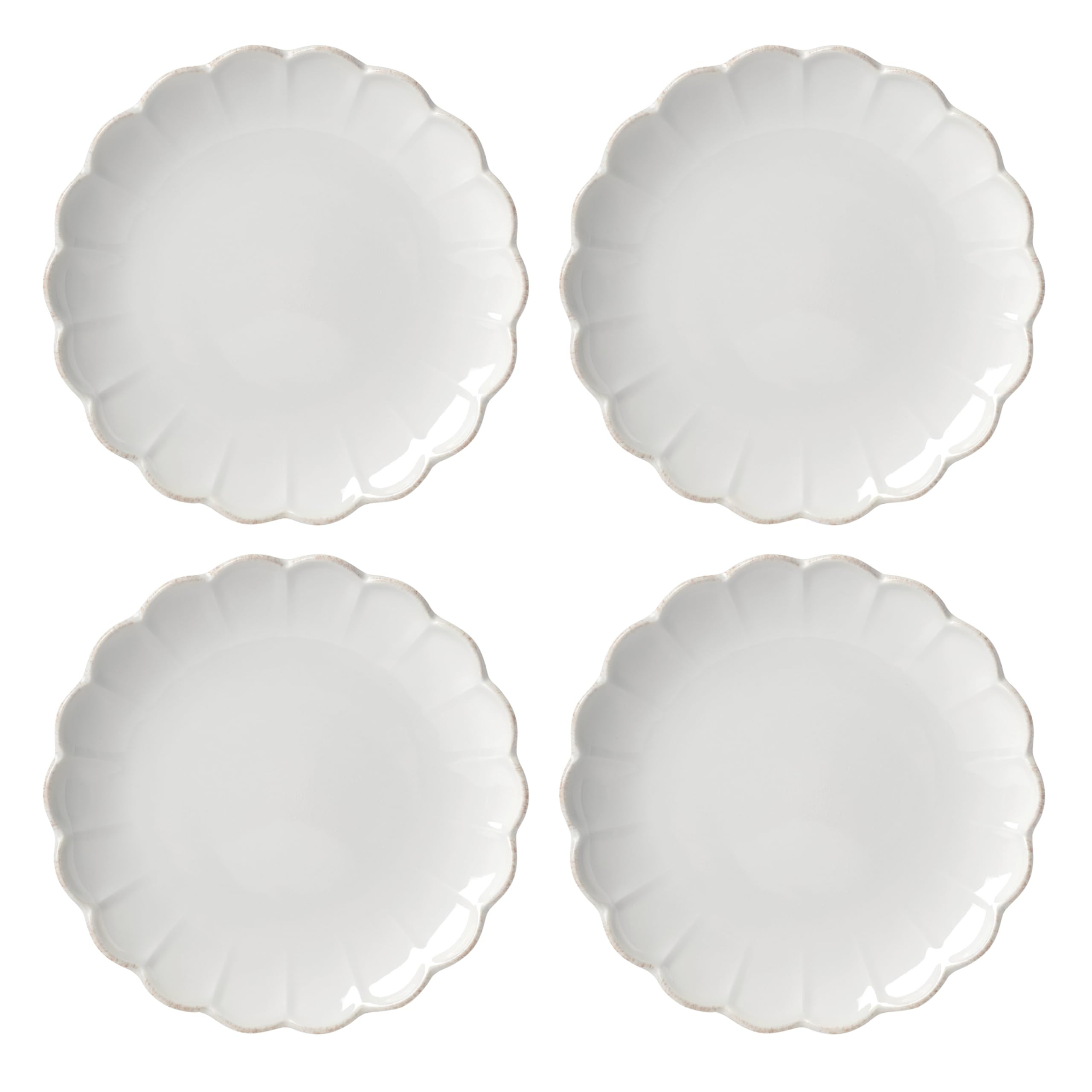 Lenox French Perle Scallop 4-Piece Accent Plate Set, 4.60 LB, White | Amazon (US)