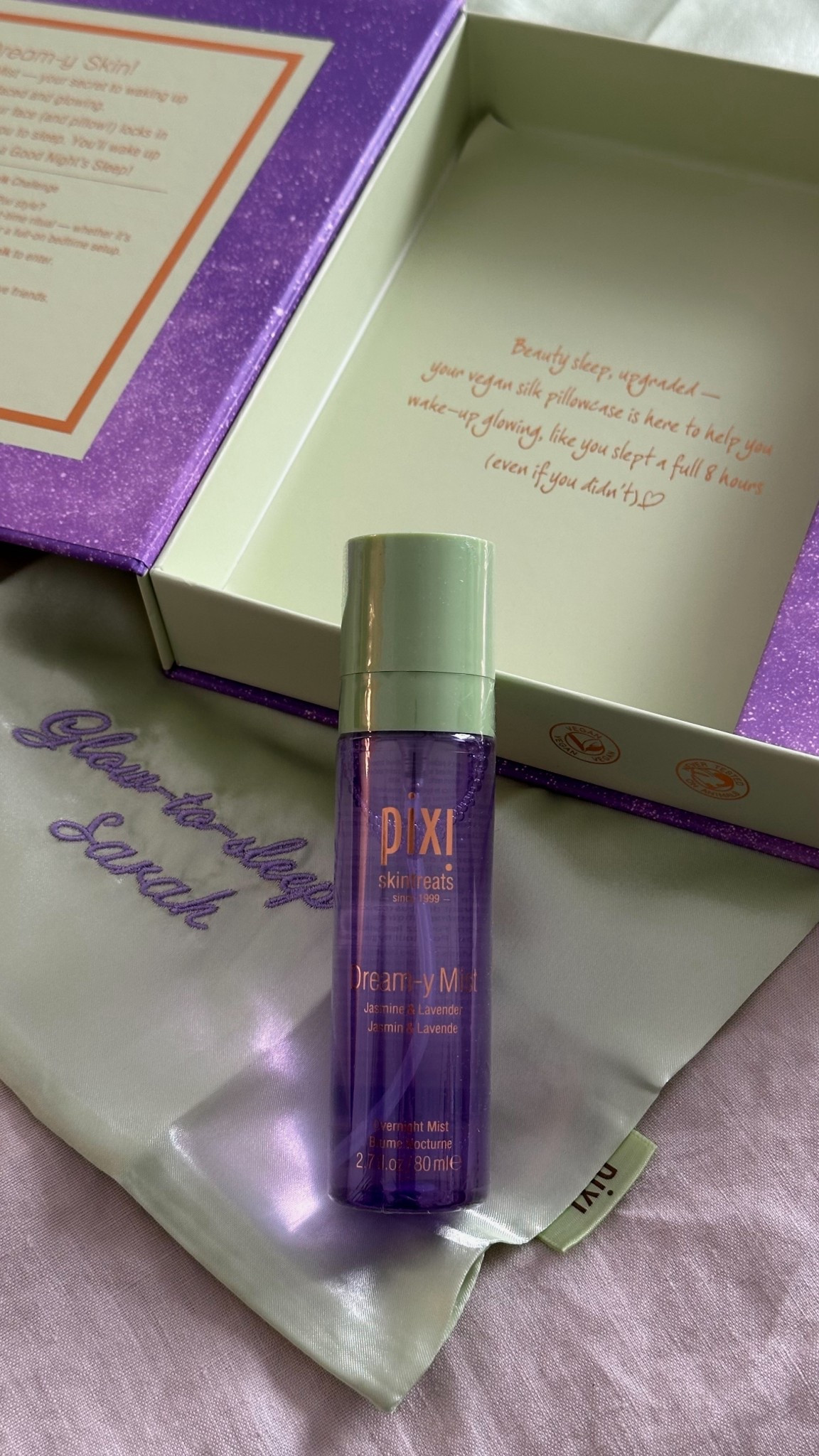 Pixi Beauty Skintreats Dream-y Mist is a calming facial mist designed to hydrate, soothe, and seal in nighttime skincare routines while promoting relaxation before sleep

#LTKmorningroutine #LTKHome #LTKBeauty