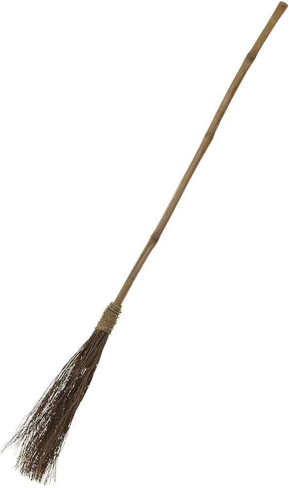 Amscan Classic Witch Broom, Halloween Costume Accessory, 44" Long, Bamboo Grass Straw | Amazon (US)