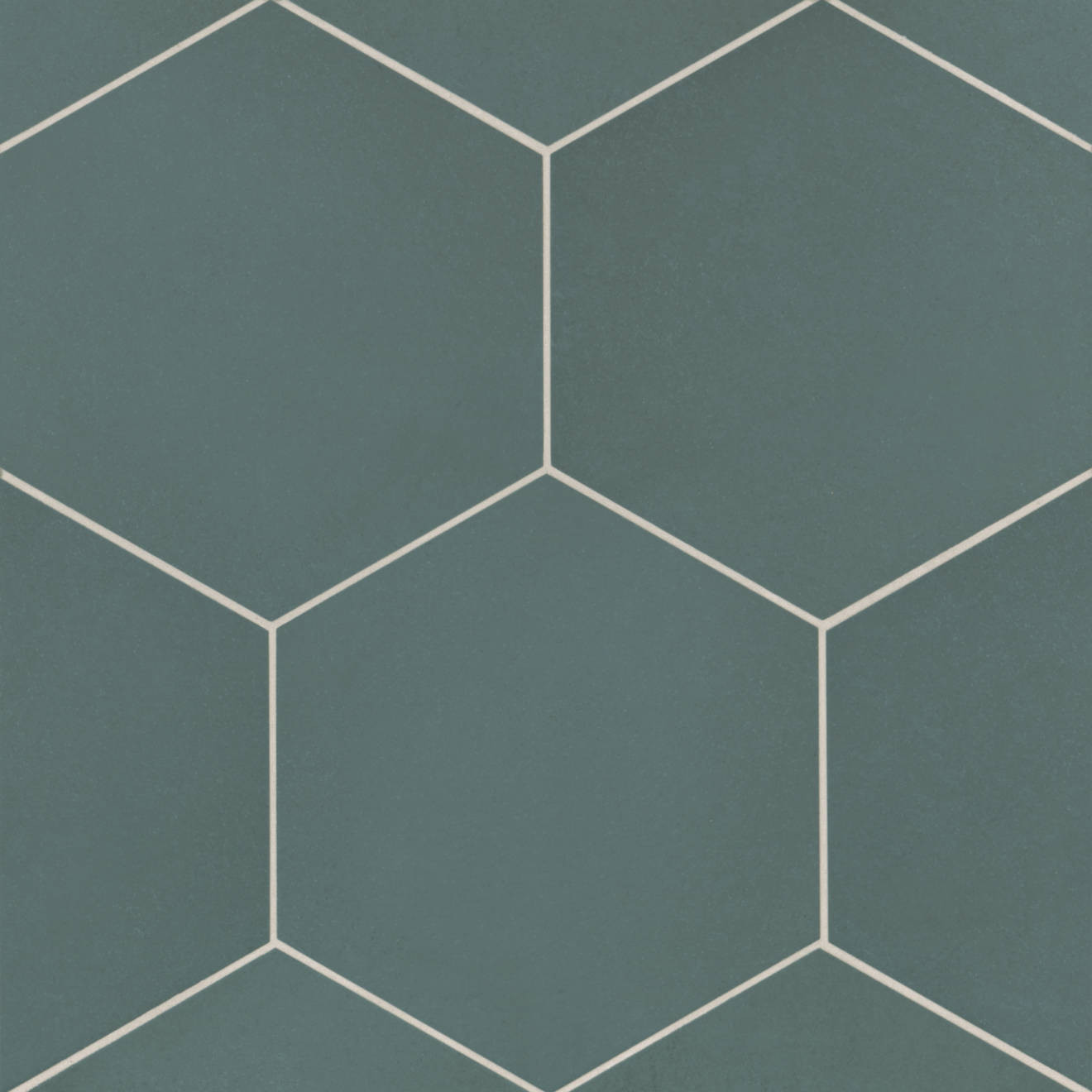 Makoto 10" x 11.5" Hexagon Matte Porcelain Tile in Arashi Blue | Bedrosians Tile and Stone