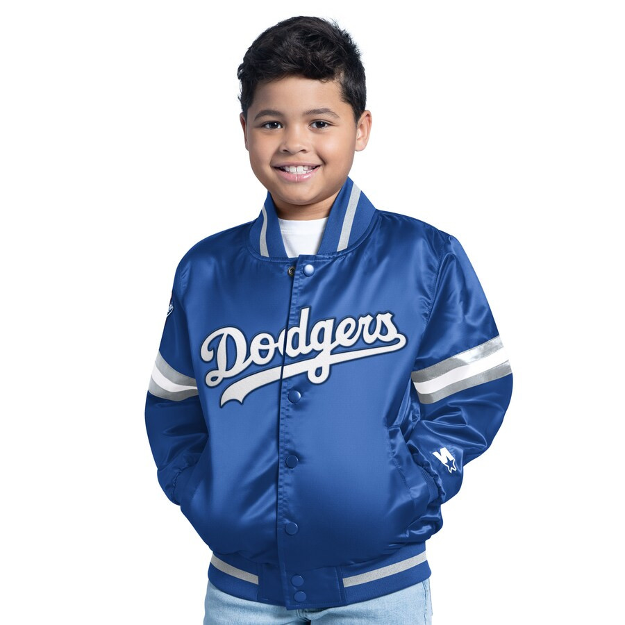 Los Angeles Dodgers Starter Youth Scrimmage Full-Snap Varsity Jacket - Royal | Lids