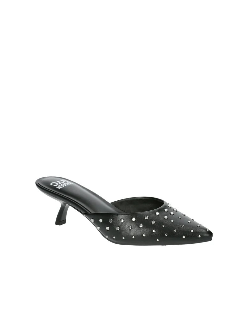 Madden NYC Women's Kitten Heeled Slide On Mules | Walmart (US)