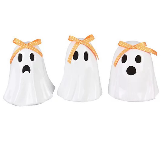 Young's set of 3 lighted ghosts | QVC