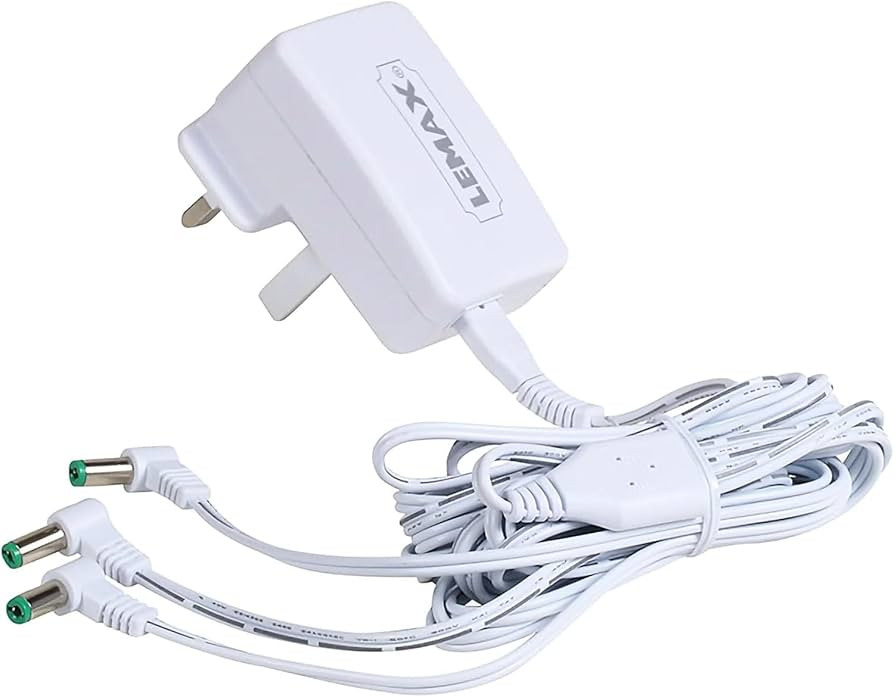 Lemax Power Adaptor, 4.5V, White, 3-Output, Changeable Plug: UL/CUL #94565 | Amazon (US)
