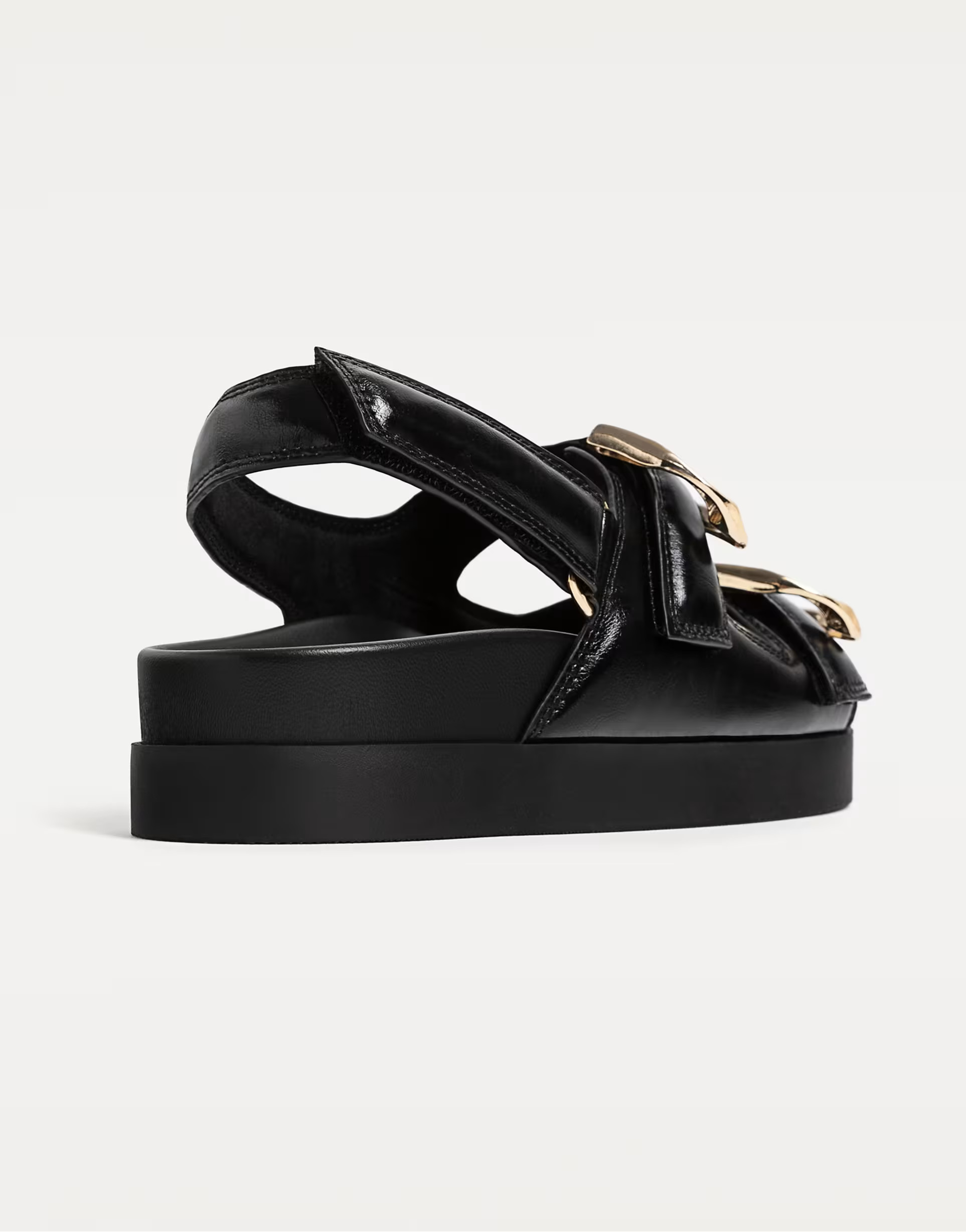 Stradivarius Wide fit. flat slider sandals with buckles in black | ASOS | ASOS (Global)