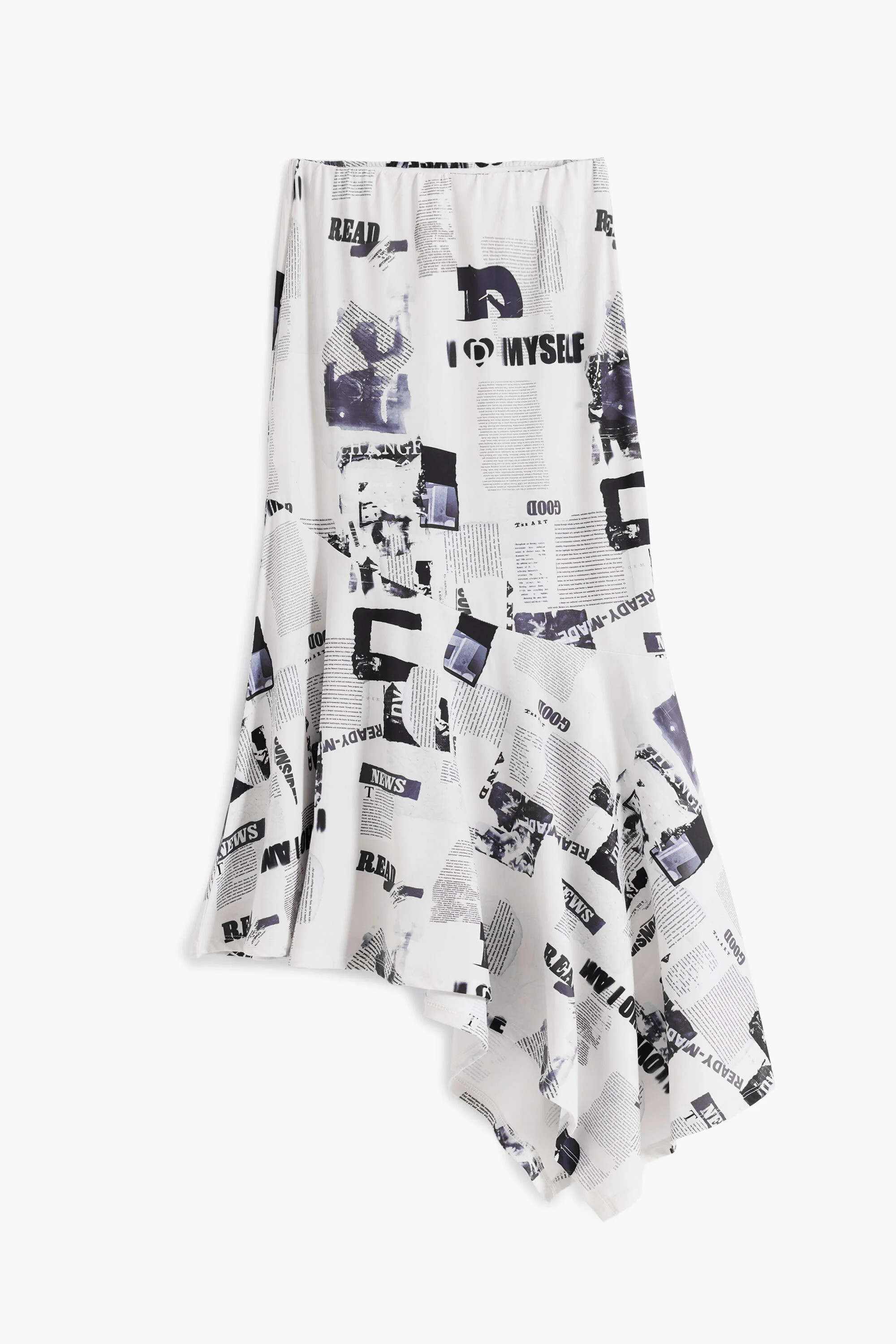 Newspaper asymmetrical skirt | Desigual (UK/IT)