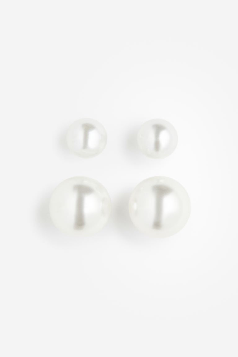 2 paires de puces - Blanc - FEMME | H&M FR | H&M (FR, IT, ES, PT, BE)