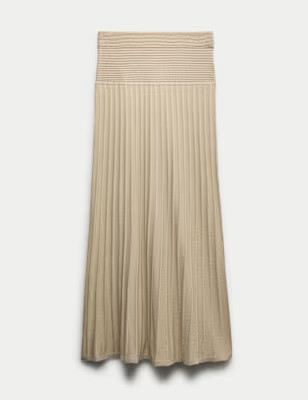 Sparkly Ribbed Knitted Maxi Skirt | Marks and Spencer US