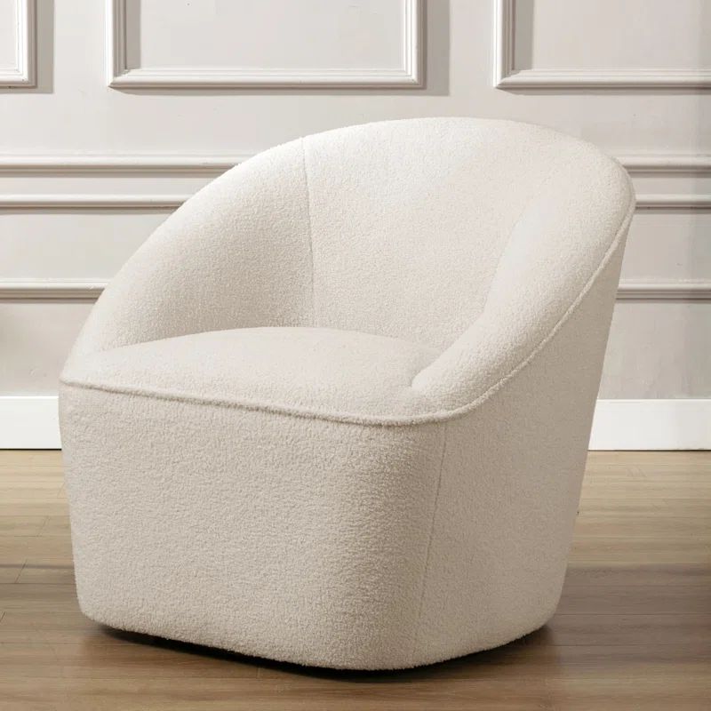 Zhulian 32.75" W Polyester Swivel Barrel Chair | Wayfair North America
