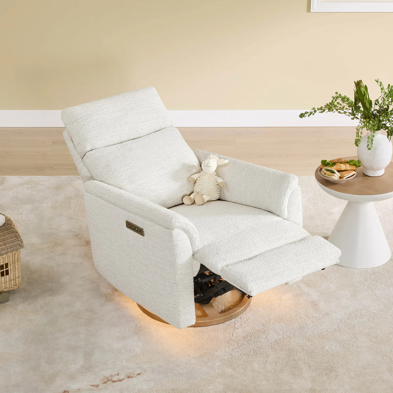 Lulla Power Swivel Nursery Glider Recliner with Nightlight | Chita