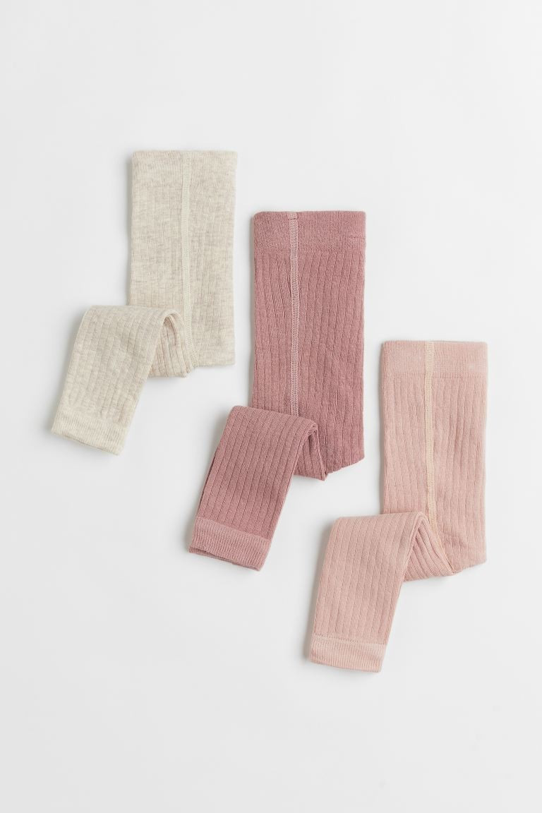 3-pack Ribbed Leggings | H&M (US + CA)