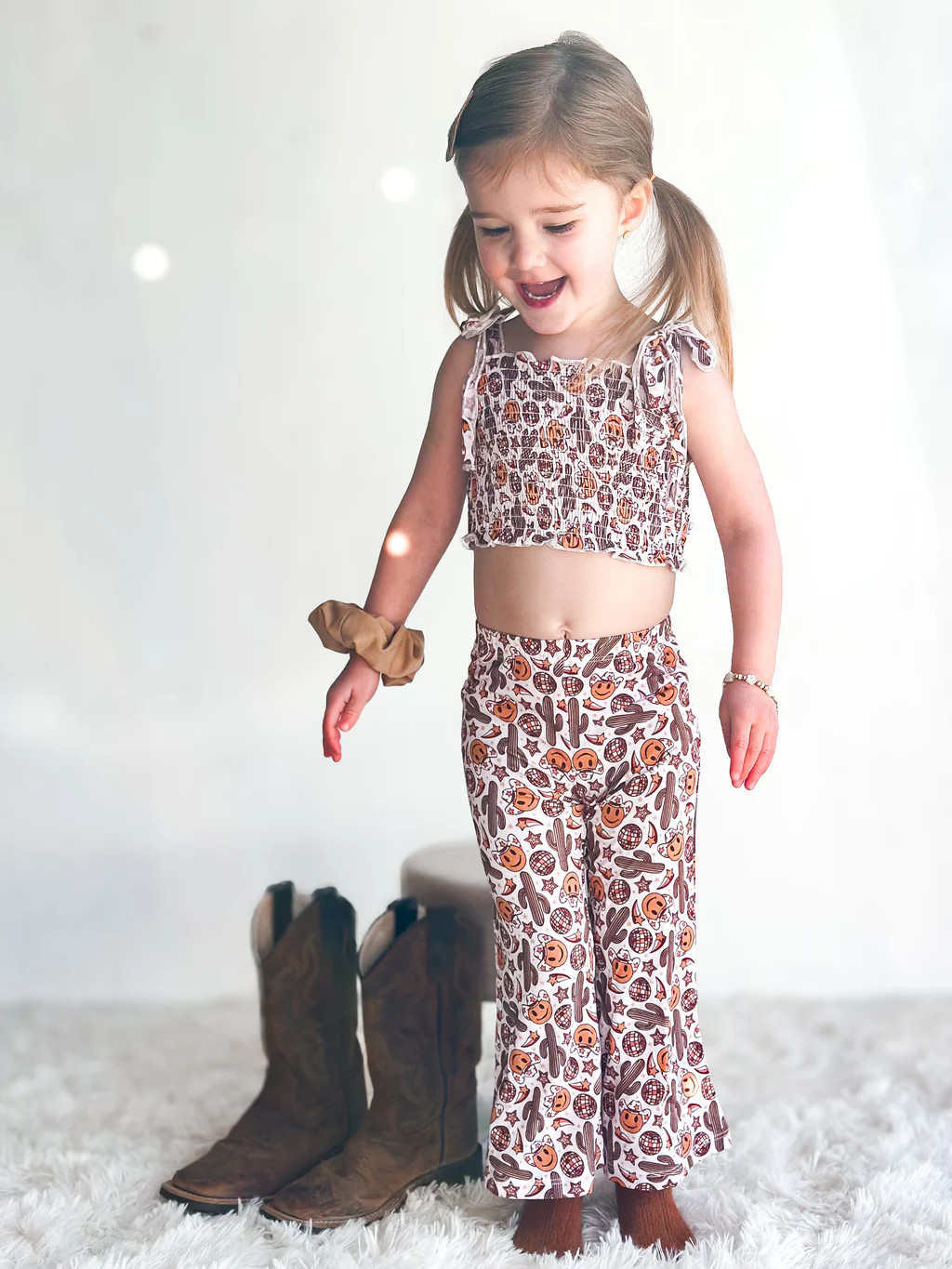 WESTERN DREAMZZZ DREAM SMOCKED FLARE SET | Dream Big Little Co.