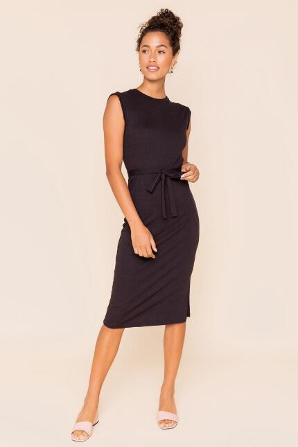 Synthia Ribbed Knit Midi Dress | Francesca's