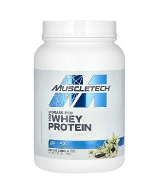MuscleTech 100% Grass-Fed Whey Protein Deluxe Vanilla - 1.8 lbs (816 g - Macy's | Macy's