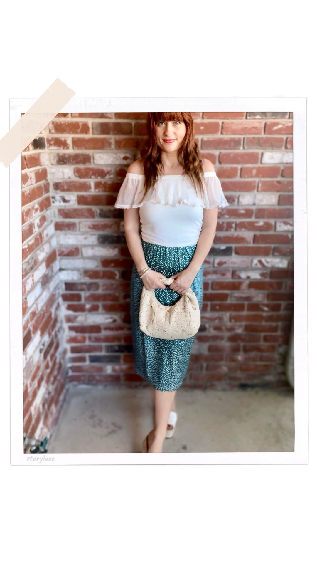 Summer Outfit!
I‘m wearing a green-white midi skirt from Amazon. Available in various colors.
I styled it two ways with an off-the-shoulder top and an oversized tee. I linked similar options 

#LTKgrwm #LTKootd