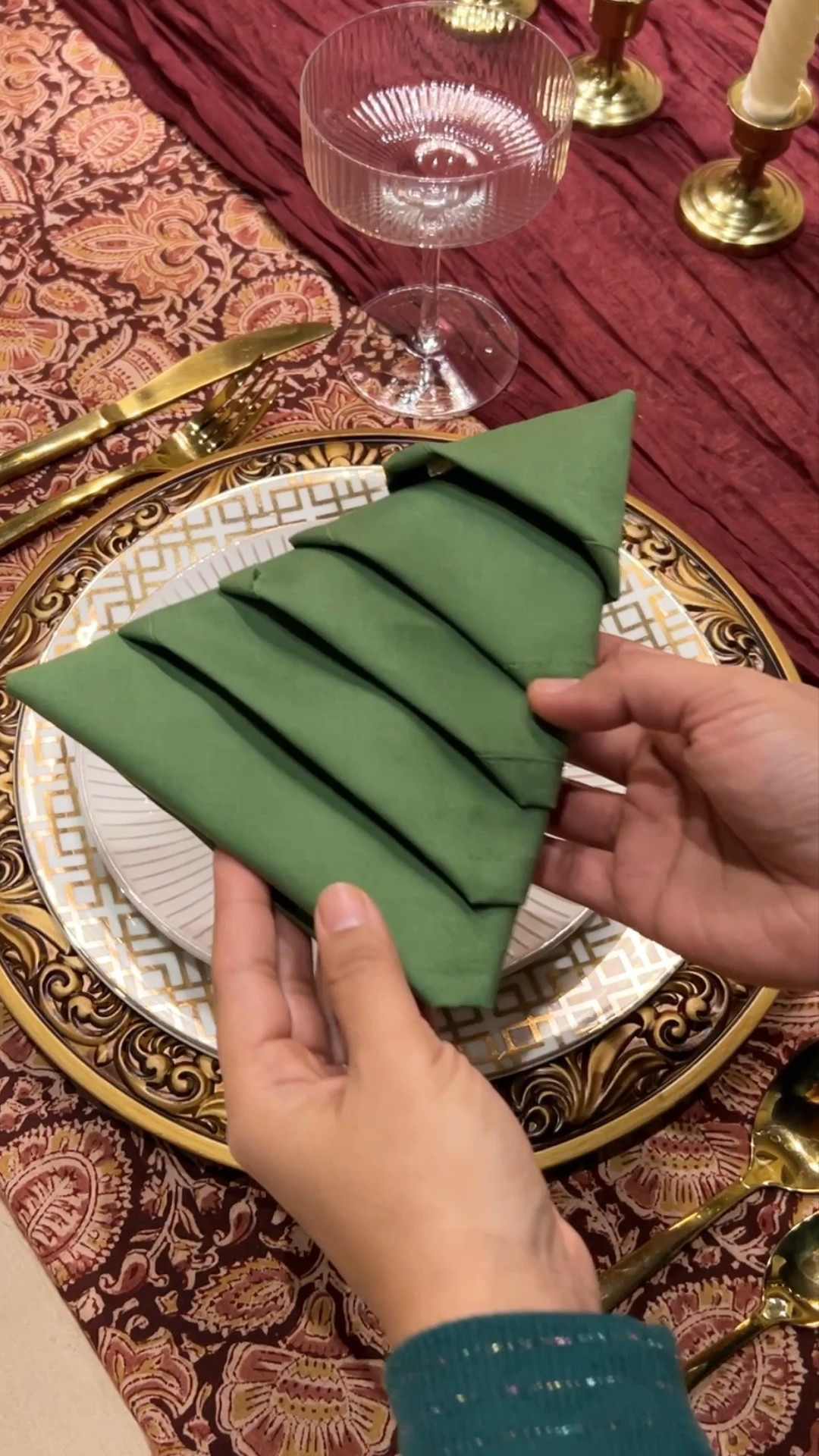 These Christmas tree napkins are easy to make and are the perfect holiday touch for any table  

#LTKHoliday #LTKGiftGuide #LTKSeasonal