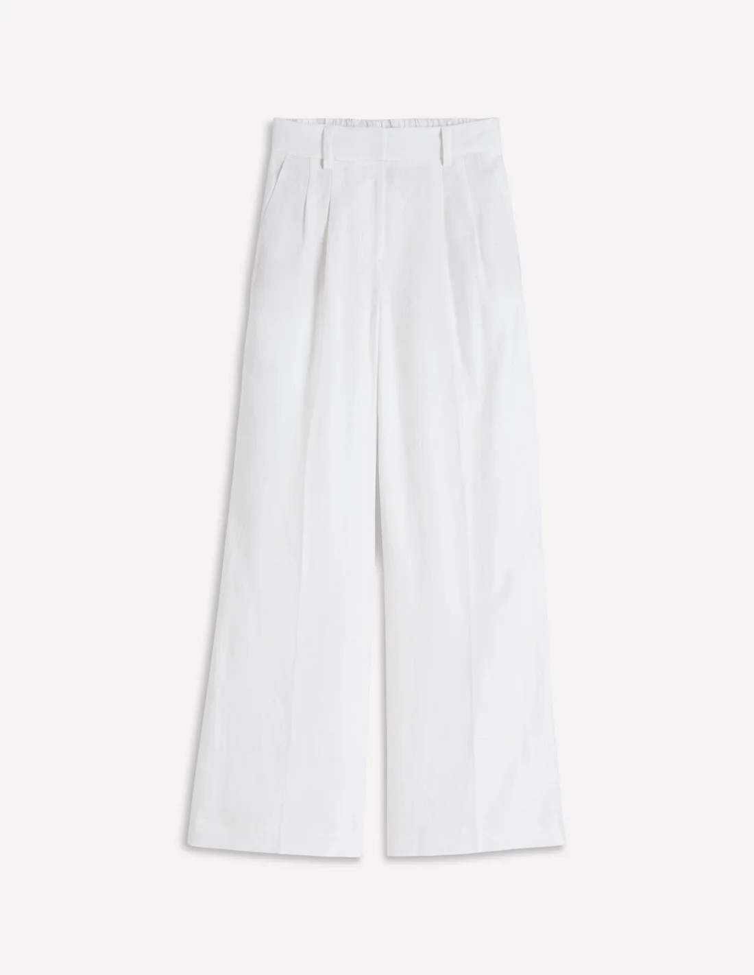 Kensington Linen Trousers-White | Boden UK