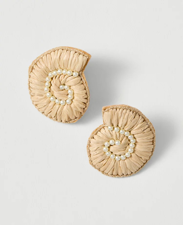Threaded Conch Pearl Earrings | Ann Taylor