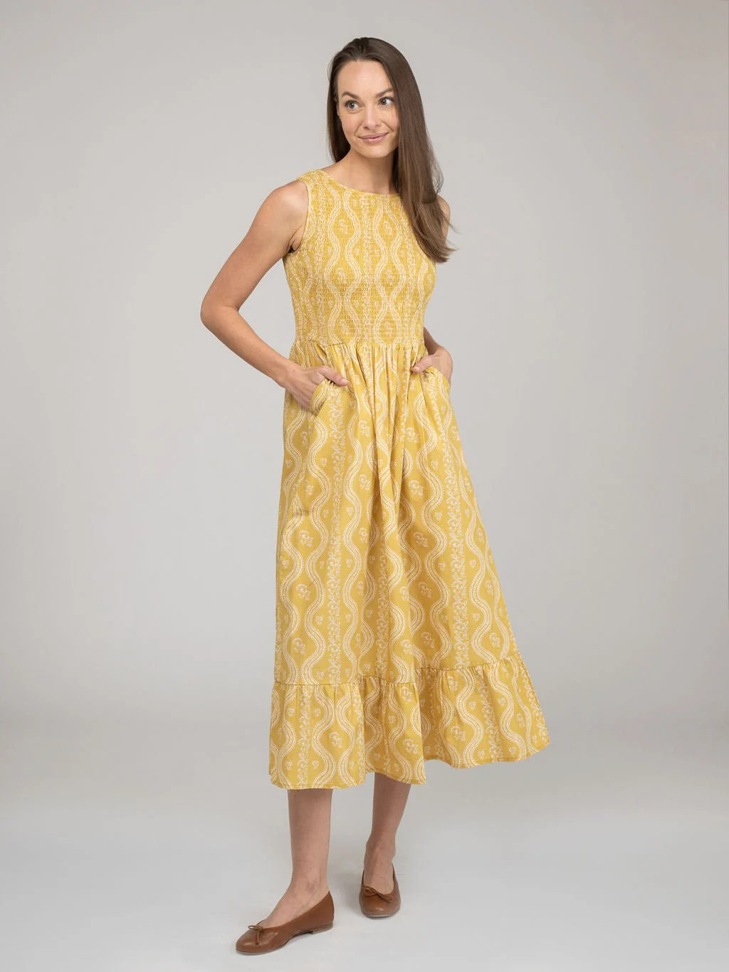 The Margot Dress | Marigold Virginia Stripe | Beau & Ro