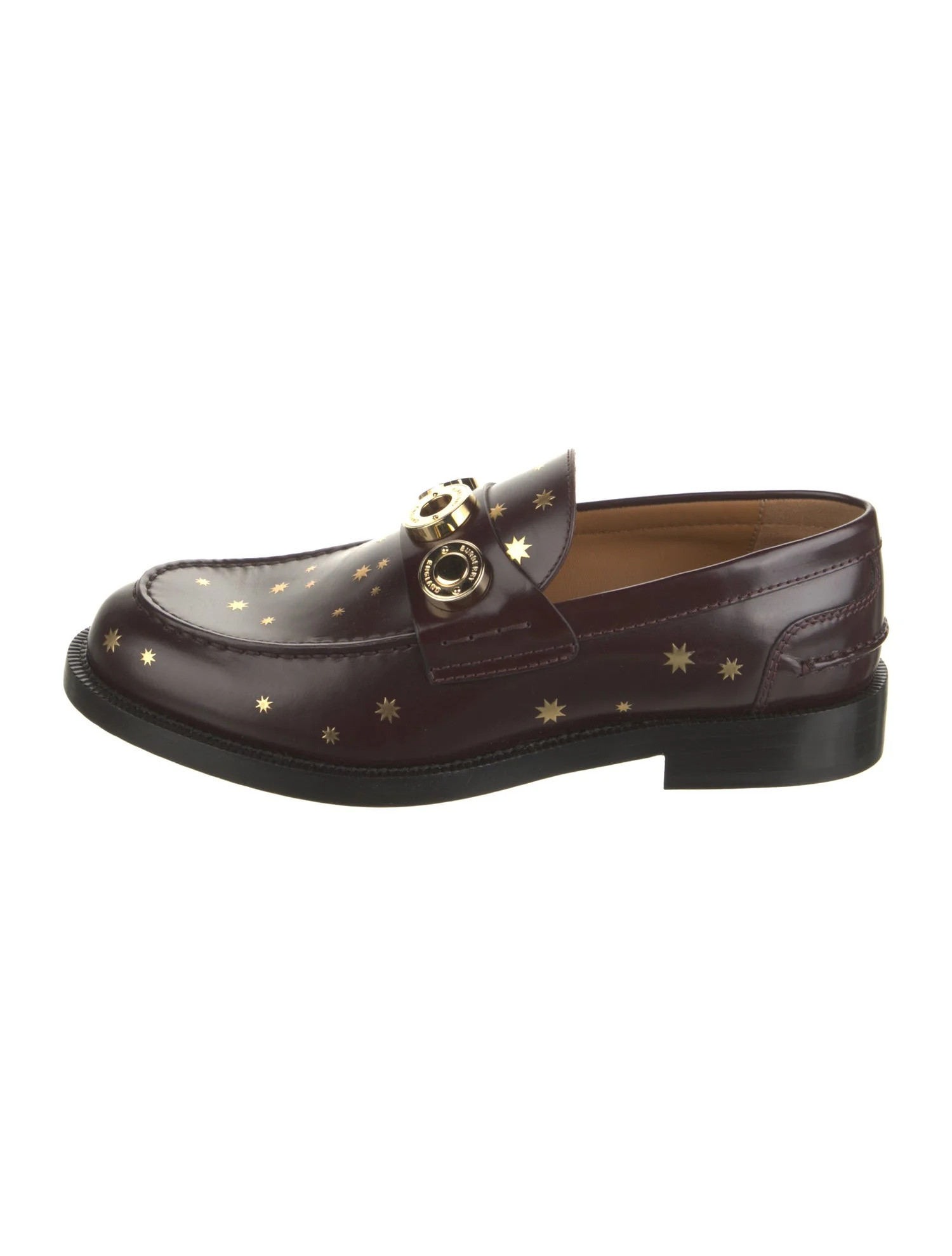 Leather Studded Accents Loafers | The RealReal