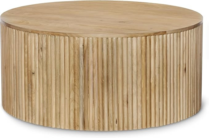 Meridian Furniture 276-CT Oakhill Collection Modern | Contemporary Round White Oak Finish Coffee ... | Amazon (US)