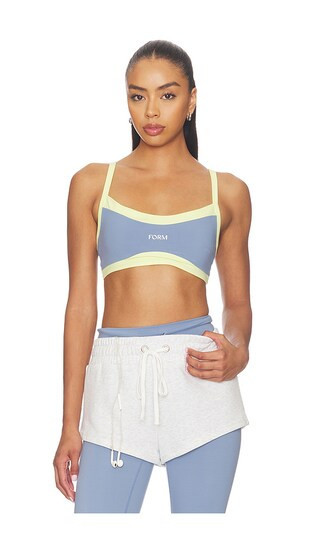 FORM Scoop Contrast Sports Bra in Blue. - size S | Revolve Clothing (Global)