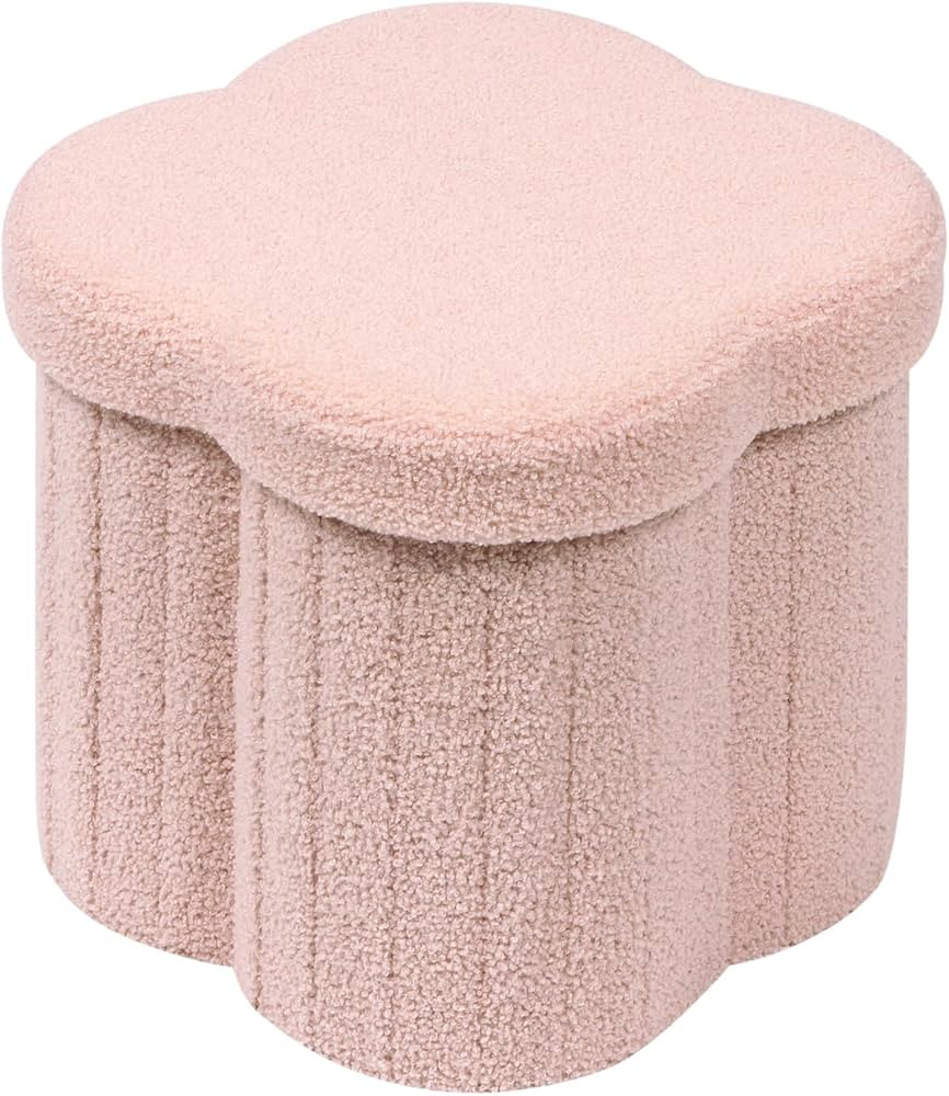B FSOBEIIALEO Storage Ottoman Cube, Flowers Shaped Ottomans with Storage Foot Stool Footrest for ... | Amazon (US)