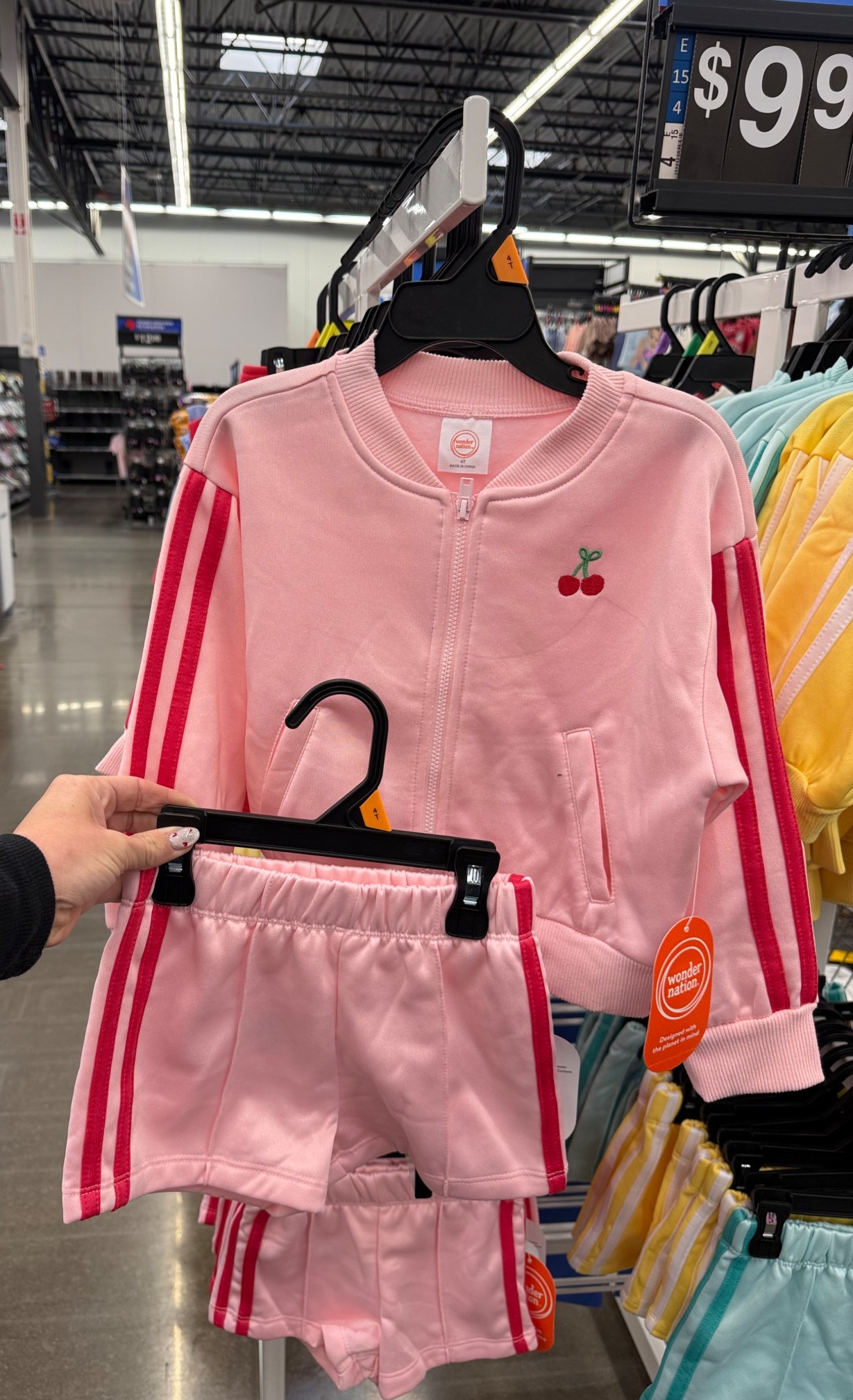 The cutest cherry outfit from Walmart. Wonder nation toddler sweatsuit ￼

#LTKKids #LTKBaby #LTKBump